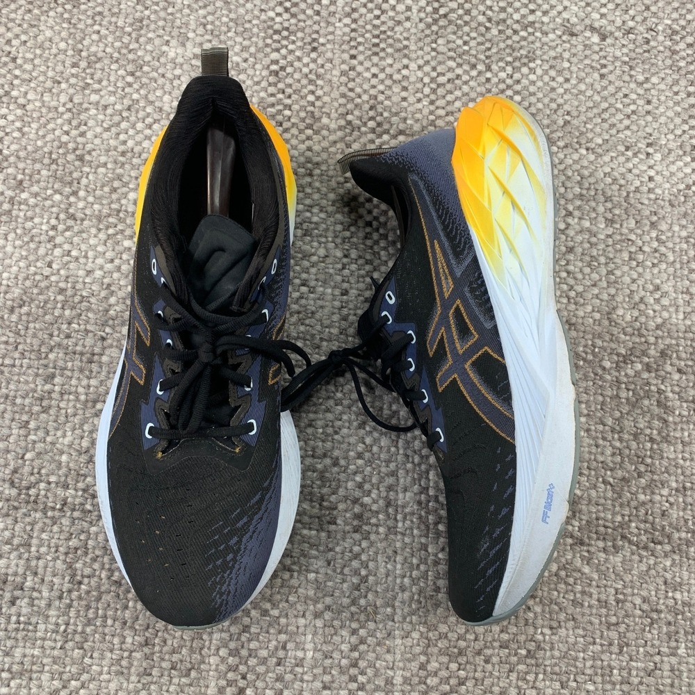 ASICS Novablast 3 Running Shoes Mens 13 Black Amber 1011B693 FF Blast+